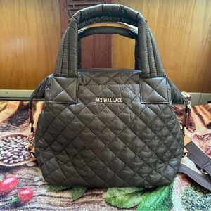 MZ Wallace Quilted Crossbody Bag in Brown